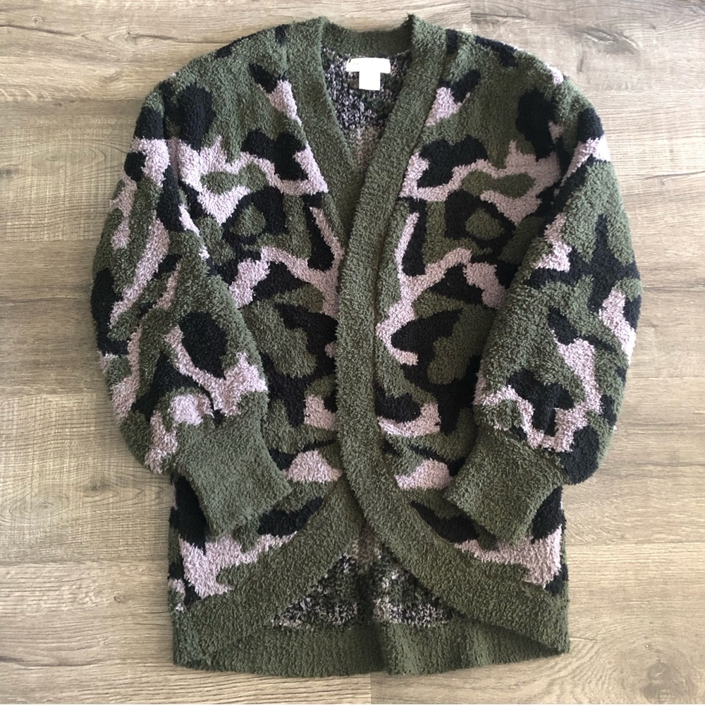 Camo Chenille Wrap Sweater
